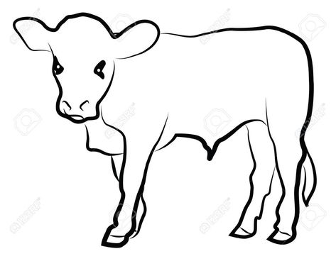 Cow And Calf Drawing, Calf Drawing, Cow And Calf, Cow Coloring Pages, Silhouette Drawing, Clip Art Library, Colored Pencil Set, Tattoo Stencil Outline, Cow Calf