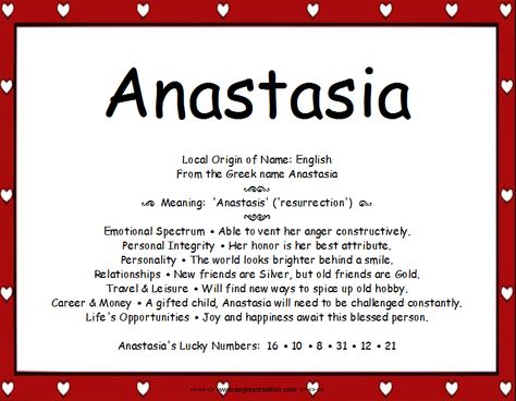 Anastasia Anastasia Name Meaning, Antonia Name Meaning, Anastasia Tattoo Name, Anastasia Meaning, Anastasia Name, Portia Name Meaning, Meaning Of The Name Thea, Anastasia Tattoo, International Names