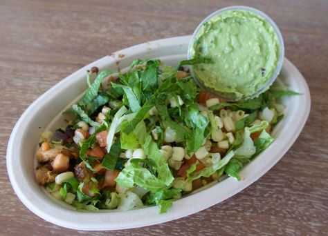 HEALTHY RESTAURANT ORDERS: CHIPOTLE Healthy Chipotle Order, Healthy Chicken Burrito Bowl, Roasted Chili Corn Salsa, Chipotle Order, Dairy Free Queso, Lauren Gleisberg, Fajita Vegetables, How To Eat Healthy, Queso Recipe