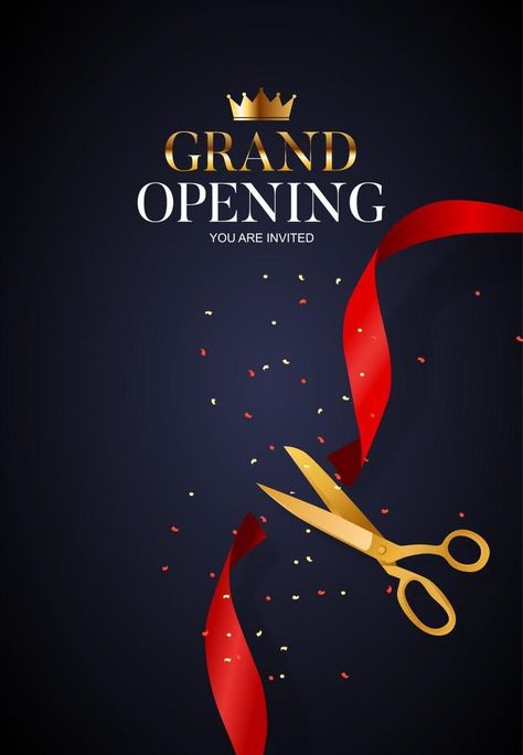 Saloon Invitation Card, Shop Inauguration Invitation Card, Dani Nunez, Inauguration Poster, Luxury Backdrop, Shop Opening Invitation Card, Opening Card, Grand Opening Banner, Gano Excel