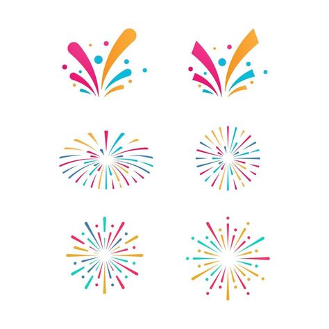 Firework vector icon illustration Firework Illustration, Fireworks Aesthetic, Pride Logo, Fireworks Design, Vector Icons Illustration, Fun World, Doodle Illustration, 로고 디자인, Celebration Party