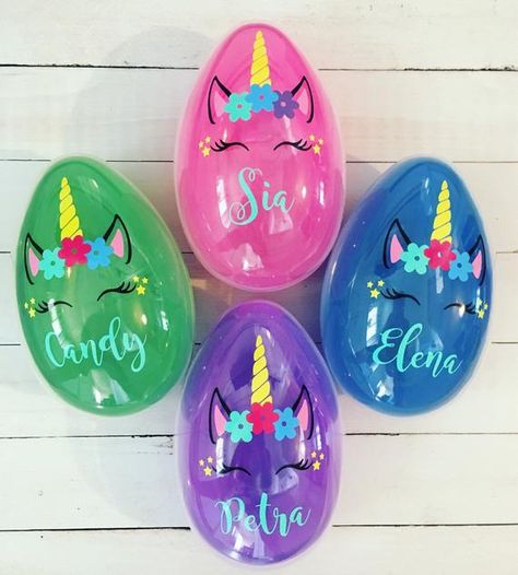 Preschool Treats, Easter Egg Ideas, Unicorn Egg, Vinyl Board, Egg Craft, Egg Ideas, Easter Buckets, Easter 2021, Easter Items