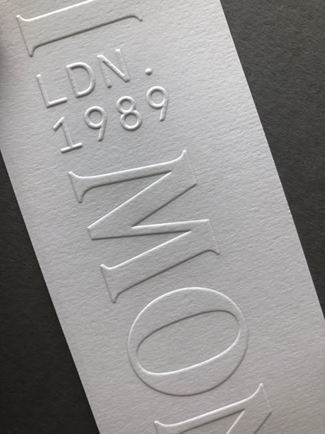 Embossing - Debossing — DOT STUDIO Embossed Packaging, Debossed Business Card, Emboss Printing, Blind Emboss, Screen Printing Business, Colorplan Paper, Embossed Business Cards, Blind Embossing, White Business Card