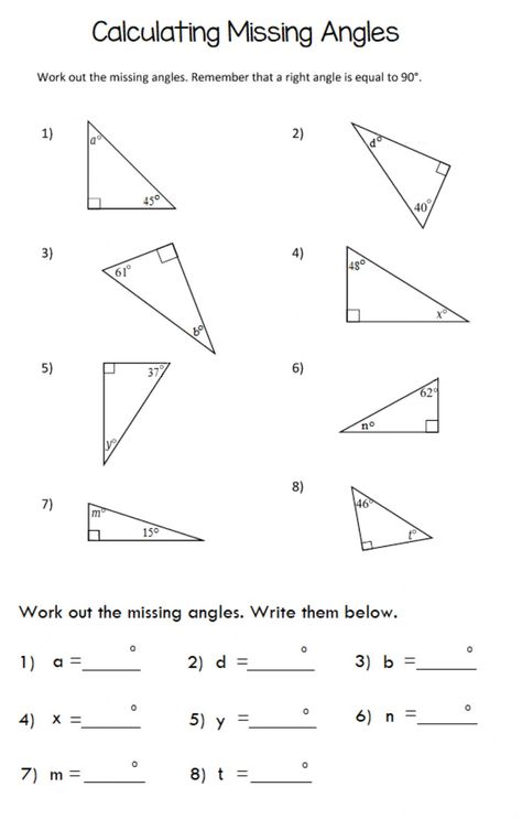 Angle Relationships, Triangle Angles, Angles Worksheet, Triangle Worksheet, Geometry Worksheets, Algebraic Expressions, Right Triangle, Teacher Worksheets, Eighth Grade