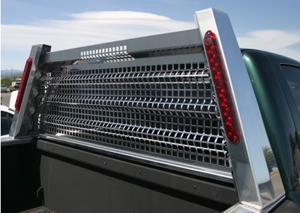 . Custom Truck Flatbeds, Headache Rack Trucks, Flatbed Truck Beds, Truck Builds, Headache Rack, Hybrid Trucks, Cheap Rv, Side Lighting, Cool Truck Accessories