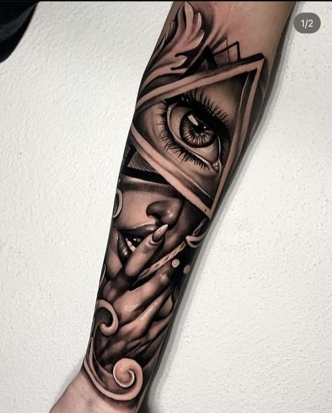 Realistic Eye Tattoo, Memorial Tattoo Ideas, Strong Tattoos, Chicano Tattoo, Half Sleeve Tattoos For Guys, Gaming Tattoo, Dope Tattoos For Women, Memorial Tattoo, Tattoo Design Book