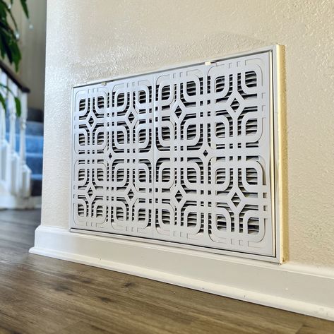 Custom Magnetic Air Vent Cover Contemporary Trellis Grid Design Return Air Cover Air Intake Cover Magnetic Vent Cover Decorative - Etsy Return Air Vent Cover Ideas, Vented Door, Air Return Vent Cover, Wall Vent Covers, Return Air Vent, Contemporary Trellis, Floor Vent Covers, Dishwasher Cover, Vinyl Magnets