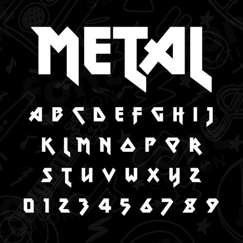 Metal Band Font, Crochet Handbag Patterns Free, Music Font, Rock Font, Creations Logo, Music Typography, Handbag Tutorial, Metal Font, Logo Word