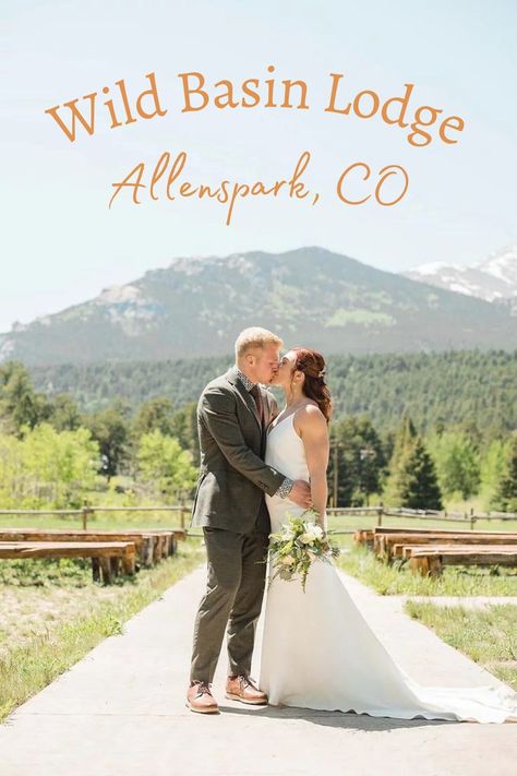 Gorgeous outdoor summer mountain wedding at the Wild Basin Lodge in Allenspark, CO Spring Mountain Wedding, Summer Mountain Wedding, Winter Mountain Wedding, Fall Mountain Wedding, June Wedding, Lodge Wedding, Rocky Mountain National, Rocky Mountain National Park, Colorado Wedding