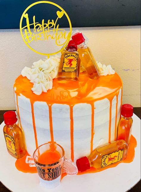 Fireball Birthday Cake, Fireball Birthday, Cake Cake, Birthday Cake, Cake, Birthday