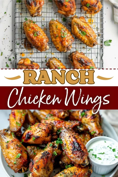 These mouthwatering ranch chicken wings are the perfect blend of crispy and juicy, with a familiar flavor that'll have you coming back for more. Baked Ranch Chicken Wings, Chicken Cassrole, Chicken Apps, Ranch Chicken Wings, Ranch Wings, Ranch Seasoning Recipes, Cooktop Cove, Best Chicken Wing Recipe, Baked Ranch Chicken