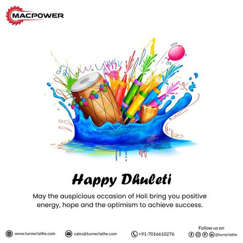 May your life be filled with vibrant colors, and may this festival season bring you joy, good health, and prosperity. Happy Dhuleti to you and your family. #happyholi #indianfestival #macpower #happydhuleti Happy Dhuleti, Happy Holi, Indian Festivals, Achieve Success, Good Health, Positive Energy, Festival Season, Vibrant Colors, Bring It On