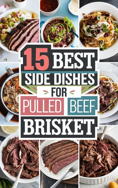 🍽️🌶️ Serve up a feast with these bold and flavorful side dishes that perfectly complement pulled beef brisket! #boldflavors #foodie #yum Recipes For Leftover Brisket, Christmas Brisket Dinner Sides, Brisket And Sides Dishes, Brisket Sides Dishes Ideas, Side Dishes For Brisket, What To Serve With Brisket, Christmas Brisket, Pulled Beef Brisket, Brisket Side Dishes