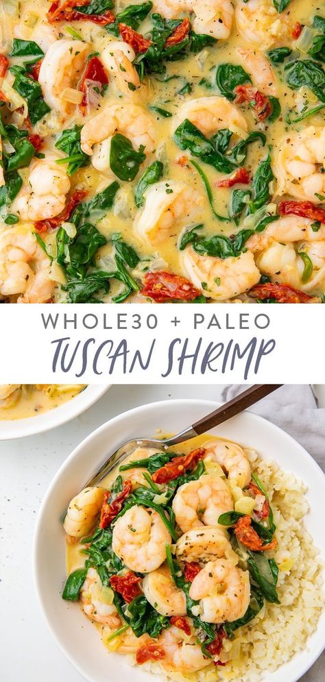 Healthy Snacks | Paleo Friendly | Keto | Clean Diet | Foods That Burn Fat | Weigh Loss Recipes | Fat Loss | Gain Muscle | Eat Clean | Low Carb | Vegan #GlutenFree #Paleo #Keto #GainMuscle #LoseWeight #OrganicRecipes #EatClean #EasyDinners #MealPrep #LowCarb #BurnFat #FoodsThatBurnFat Creamy Tuscan Shrimp, Tuscan Shrimp, Recipe 30, Paleo Whole 30, Paleo Dinner, Unhealthy Food, Dried Tomatoes, Whole 30 Recipes, Whole 30