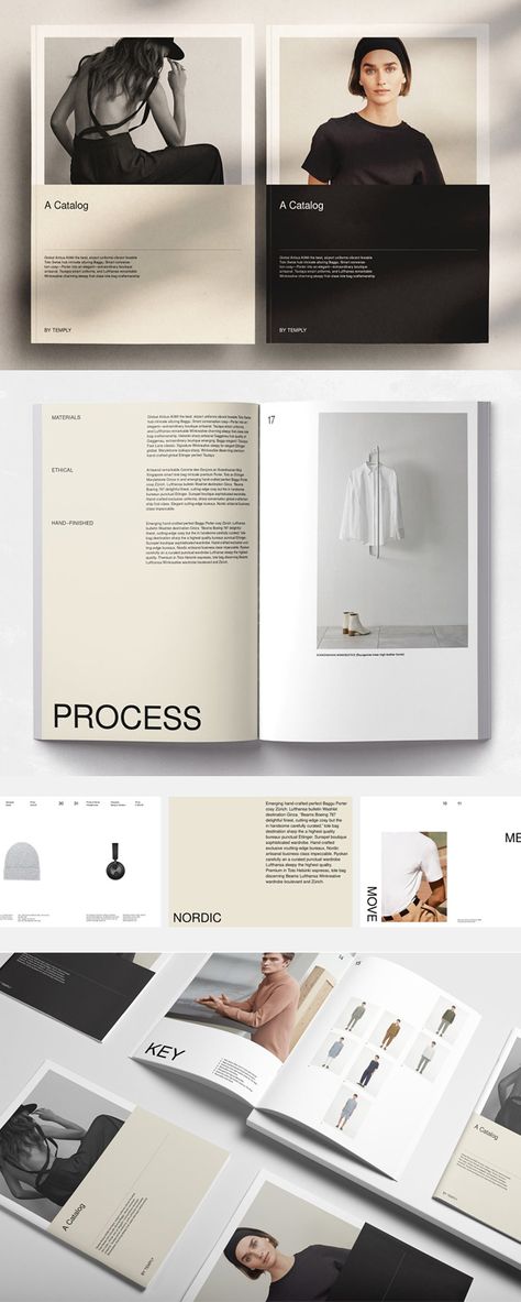 Editorial Catalogue Design, Product Catalogue Design Ideas, Product Brochure Layout, Product Catalogue Design Layout Ideas, Brand Catalog Design, Clothing Catalog Design, Catalog Design Fashion, Product Catalogue Design Layout, Fashion Catalogue Design