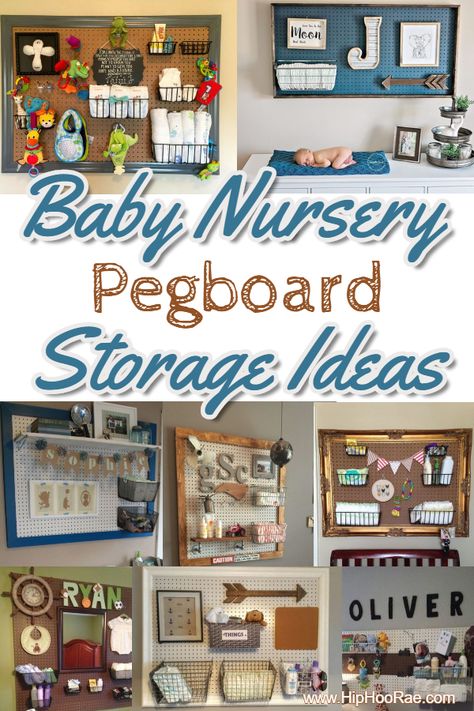 Looking for Pegboard Nursery Storage Ideas. #pegboardnurseryideas #nurseryideas #boynurseries #girlnurseries #babyroomideas #babygirlroomideas #babyboyroomideas #diyroomdecor #babyboy #babygirl #storageideas Peg Board Nursery Ideas, Pegboard Nursery Ideas, Peg Board Nursery, Pegboard Nursery, Nursery Books, Pegboard Baskets, Dear Prudence, Tiny Nursery, Baby Nursery Closet