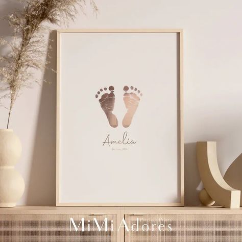 Baby Art Activities, Baby Footprint Kit, Baby Footprint Art, Baby Keepsakes, Baby Handprint, Toddler Classroom, Nursery Inspo, Footprint Art, Baby Footprints