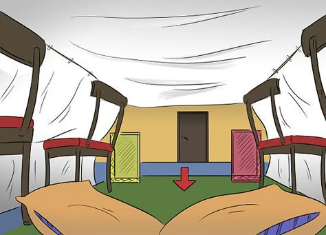 How to Make a Blanket Fort: 15 Steps (with Pictures) - wikiHow Sleepover Fort, Diy Kids Tent, Indoor Forts, Diy Fort, Cool Forts, Fort Ideas, Blanket Forts, Make A Blanket, Blanket Fort