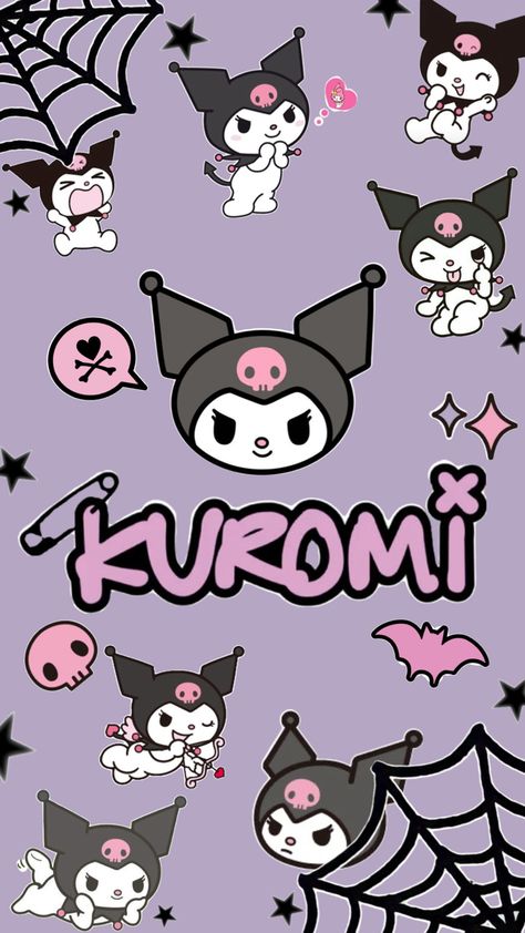 #kuromi #sanrio #wallpaper Halloween Wallpaper Kuromi, Kuromi Wallpaper For Ipad, Wallpaper Backgrounds Kuromi, Cute Wallpapers Kuromi, Hello Kitty Kuromi Wallpaper, Kuromi Melody Wallpaper, Kuromi Sanrio Wallpaper, Sanrio All Characters, Aesthetic Kuromi Wallpaper