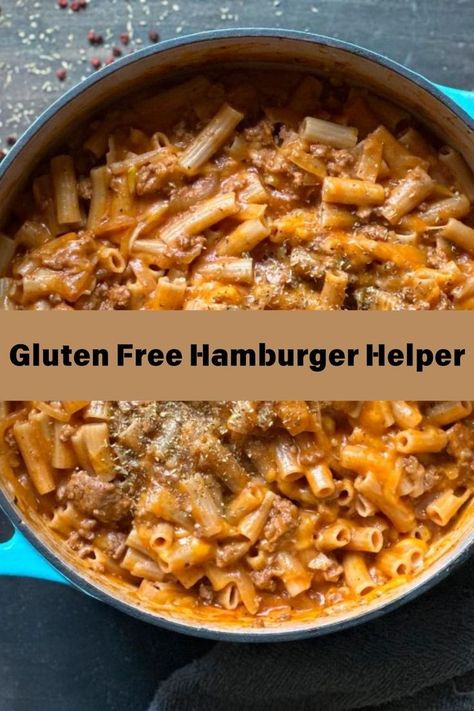 This gluten-free Hamburger Helper is a total weeknight win! It’s creamy, hearty, and packed with flavor. Comfort food without the gluten! Gluten Free Hotdish Recipes, Gluten Free Hamburger Helper, Hamburger Dinner Ideas, Paprika Pasta, Dairy Free Ranch Dressing, Gluten Free Hamburger, Hamburger Helper Recipes, Hotdish Recipes, Gluten Free Dinner Easy