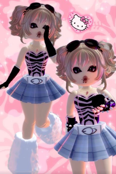 Roblox Royal High / Royaloween outfit inspo Furina Genshin Royale High, Gyaru Hair Combos Royale High, Disco Dancer Royale High Outfit, Gyaru Royale High Outfits, Gyaru Royale High, Royal High Avatar, Princess Recipes, Royale Outfits, Gyaru Hair