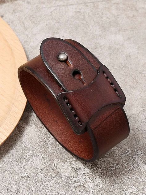 Fashionable and Popular Men PU Leather Bracelet for Jewelry Gift and for a Stylish Look | SHEIN USA Dad Bracelet, Faux Leather Bracelets, String Bracelets, Leather Carving, Leather Ring, Leather Crafts, Bracelet Leather, Mens Leather Bracelet, Leather Gifts