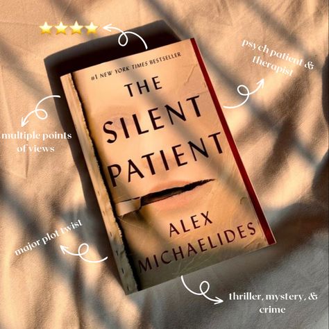 Book Content and 4 ⭐️ Review The Silent Patient Review, The Silent Patient Aesthetic Theo, Psych Thriller Books, The Silent Patient Book, Alex Michaelides, The Silent Patient, English Story Books, Book Content, English Books