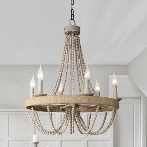 Vintage Candle Chandelier, Light Fixtures Farmhouse, Wood Ceiling Lights, Wood Bead Chandelier, Wheel Chandelier, Empire Chandelier, Light Bulb Candle, Farmhouse Chandelier, Wood Chandelier