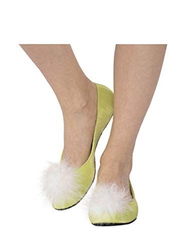 Rubie's Adult Green Fairy Flat 7 Best Halloween Costumes & Dresses USA Diy Tinkerbell Costume Kids, Tinker Bell Shoes, Tinkerbell Costume Kids, Green Halloween Costume, Red Glitter Shoes, Bell Shoes, The Green Fairy, Green Tights, Popular Costumes