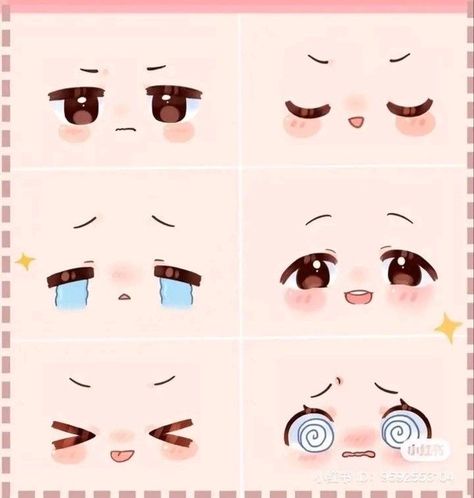 Mata Chibi, Chibi Expressions Faces, Chibi Faces Expressions, How To Draw Chibi Eyes, Chibi Eyes Tutorial, Chibi Face, Kawaii Eyes, Chibi Eyes, How To Draw Eyes