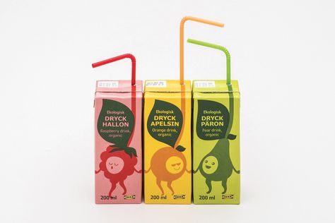 Ikea Food on Behance Sunscreen Packaging Design, Sunscreen Packaging, Kids Packaging, Kids Juice, Ikea Food, Drinks Packaging Design, Juice Packaging, Wine Packaging, Food Packaging Design