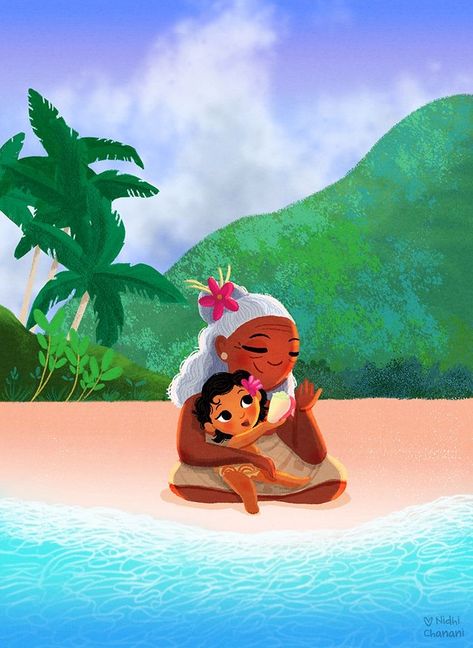 Grandma Tala, Nidhi Chanani, Moana Fan Art, Disney Moana Art, Moana Theme, Disney Princess Moana, Disney Film, Cute Disney Pictures, Disney Artwork