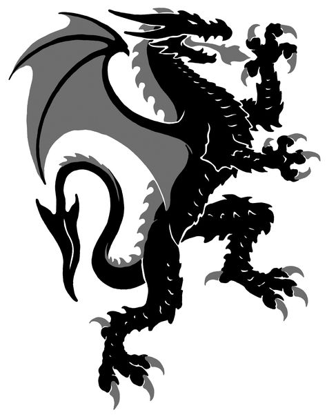 Dragon Heraldry 06 Dragon Crest Design, Dragon Heraldry, Heraldic Dragon, Dragon Sigil, Dragon Crest, Dragon Emblem, Dragon Medieval, Black Dragon Tattoo, Dragon Symbol