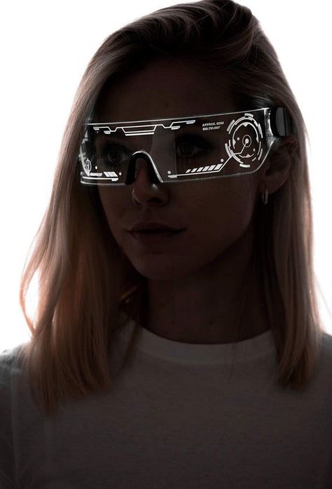 Led Visor Glasses, Cyberpunk Look, Cyberpunk Glasses, Futuristic Glasses, Visor Glasses, Goth Look, Cyberpunk Fashion, Smart Glasses, Cosplay Diy