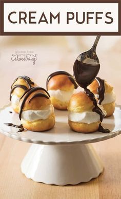 These gluten free cream puffs are made with a simple cooked pastry dough called choux pastry. Just five pantry ingredients—including salt! #glutenfree #glutenfreerecipes Gluten Free Cream Puffs, Creme Puffs, Creme Puff, Cream Puff Recipe, Gluten Free Pastry, Sans Gluten Sans Lactose, Gluten Free Desserts Recipes, Whip Cream, Cream Filling