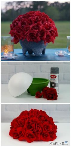 Red Rose Centerpiece Wedding, Rose Centerpieces Wedding, Wedding Ideas On A Budget, Cheap Wedding Centerpieces, Purple Centerpieces, Mexican Birthday Parties, Mexican Themed Weddings, Mexican Party Decorations, Red Rose Wedding