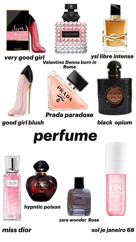 Perfume Names For Women, Perfumes Recommendations, Perfume Names, Very Good Girls, Birthday List, Packaging Ideas, Miss Dior, Perfume Collection, Nice Things