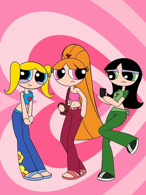 Powerpuff Girls Teenagers, Super Power Girl, Powerpuff Kızları, 3d Karakter, Powerpuff Girls Wallpaper, Powerpuff Girls Fanart, Best Friends Cartoon, Ppg And Rrb, Friend Cartoon