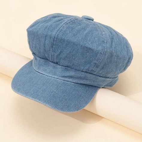 Women’s NEW Y2K Blue Denim Paperboy / Baker Hat... - Depop Pageboy Hat, Baker Hat, Strawberry Shortcake Costume, Black Fedora Hat, Mickey Mouse Hat, New Y2k, Gardening Hat, Wide Brim Straw Hat, Black Fedora