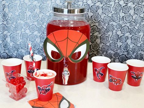 Superhero Birthday Party Food, Spider Man Birthday Party, Spiderman Theme Party, Spiderman Birthday Party Decorations, Photo Stick, Spider Man Birthday, Marvel Birthday Party, Marvel Party, Web Slinger