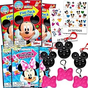 Disney Mickey and Minnie Mouse Party Favor Bundle for Kids - 6 Play Packs with Mini Coloring Books, Stickers and Temporary Tattoos Mini Mouse Party Favors, Minnie And Mickey Birthday Party, Minnie Mouse Party Favors, Mickey Mouse Favors, Mickey Mouse Party Favors, Minnie Mouse Party Favor, Fidget Keychain, Minnie Mouse Birthday Theme, Mickey Mouse Themed Birthday Party