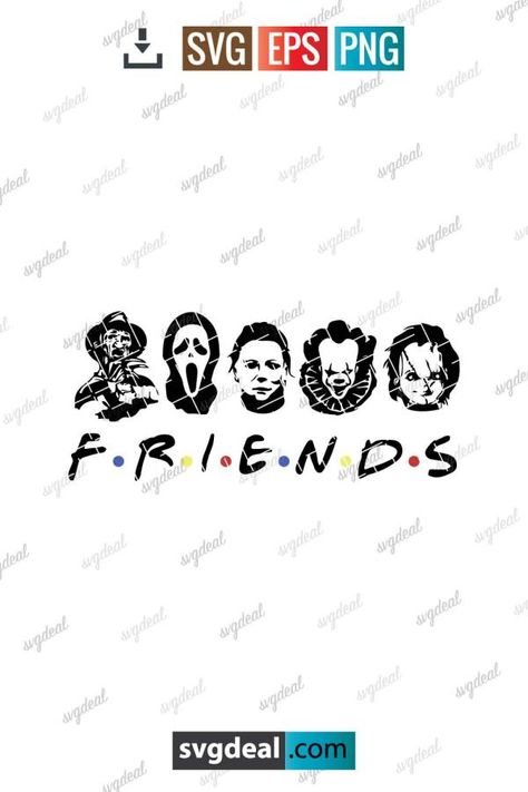 Horror Friends Svg Horror Friends Svg, Horror Friends, Halloween Friends, Friends Svg, Start Now, Free Halloween, Personal Project, File Free, Craft Fair