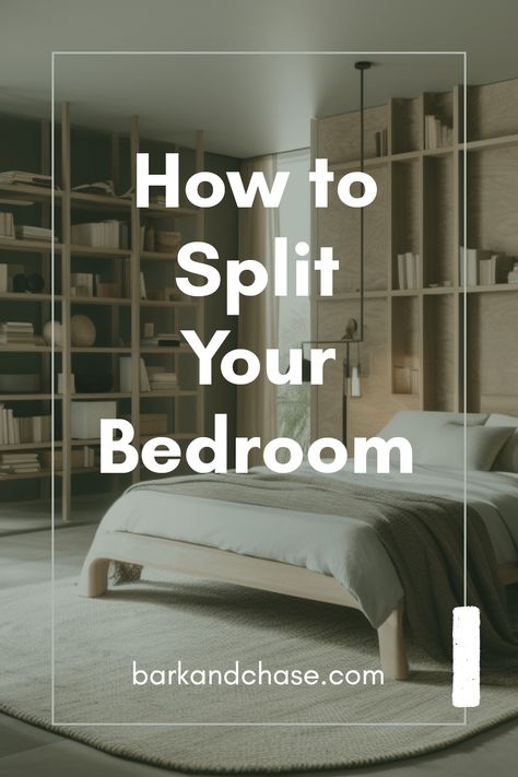 Thinking about transforming a single bedroom into two spaces? Discover clever ideas on how to divide a bedroom into two rooms effortlessly! From adding stylish dividers and curtains to utilizing multifunctional furniture that can adapt to your space, you’ll be inspired to create an efficient living arrangement without a complete remodel. Maximize your space while keeping it cozy. Whether you're a growing family or just need extra privacy, these simple yet effective tips will change how you look at room layouts forever! Dividing Bonus Room Into Two Rooms, Room Divider Ideas Bedroom Master Suite, Room Sectioning Ideas, Turn Living Room Into Bedroom, Living Room Into Bedroom Convert, Split Bedroom Ideas, Divide A Bedroom Into Two, Single Room Ideas, Splitting A Bedroom In Two