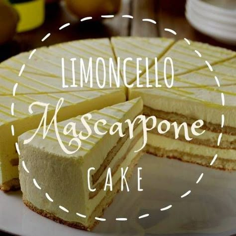 Limoncello Mascarpone Cake Recipe, Mascarpone Cake Recipe, Lemoncello Dessert, Limoncello Cake, Mascarpone Cake, Mascarpone Recipes, Greek Pastries, Delish Desserts, Cake Easy