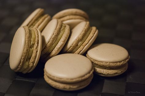 Caramel Macchiato Macarons, Espresso Macarons, Curd Recipes, Buttercream Ganache, Making Macarons, French Buttercream, Tea Party Sandwiches, Macaron Recipes, Party Sandwiches