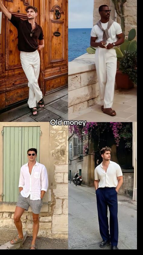 Italy Attire, Men Style Inspiration, Picnic Attire, Outfit Cowok, Luxury Suit, Vacation Outfits Men, Money Clothing, Party Outfit Men, Money Clothes