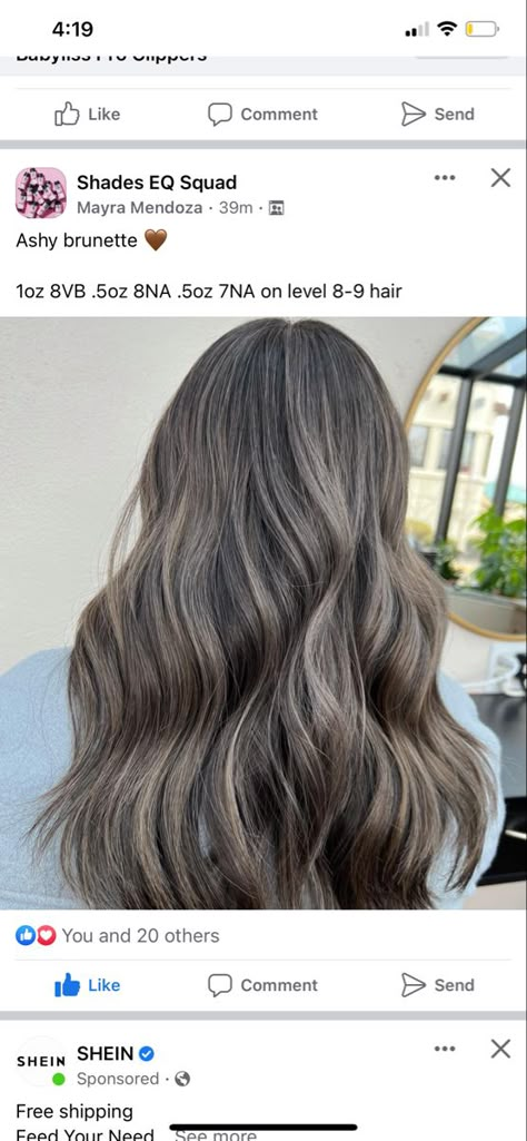 Ash Blonde Balayage Formula, Ashy Brown With Dimension, Ash Brown Hair Shades Eq, Redken Shades Eq Formulas Ashy Brunette, 9vro Redken Shades, Teddy Bear Brunette Hair Formula, Redkin Eq Shades Formulas Brown, Ash Brown Shades Eq Formula, Mushroom Brown Shades Eq Formula