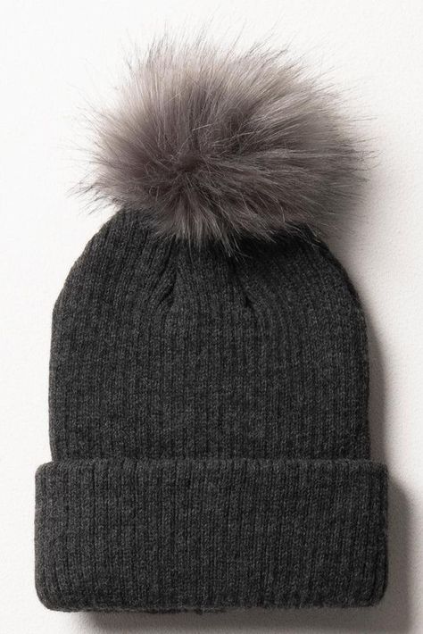 Get your order now: Pom Pom Beanie Dark Grey Unisex Style Fusionteehub