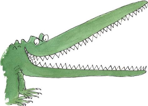 The Enormous Crocodile by Roald Dahl: A Cautionary Tale for ... Roald Dahl Characters, The Enormous Crocodile, Quentin Blake Illustrations, Museum Of Childhood, Quentin Blake, Roald Dahl, Childrens Illustrations, Children's Book Illustration, Children Illustration