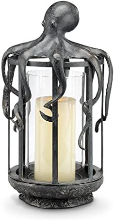 AmazonSmile: SPI Octopus Lantern: Home & Kitchen Coastal Gothic, Octopus Lantern, Lantern Candle Decor, Nautical Gifts, Candle Holder Decor, Classic Frame, Lantern Candle Holders, Candle Lanterns, Nautical Decor